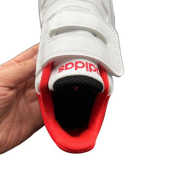 Adidas Toddler Boys Slip on Shoes Size 7 White Black Red Comfortable Sneakers - Picture 8 of 15